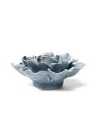 Pastel Blue Rose ceramic wall flower  — English Garden collection — by Chive Studio