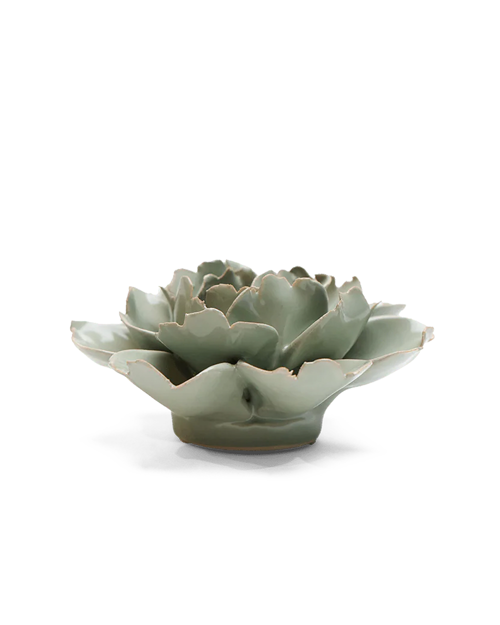 Pistachio Green Rose ceramic wall flower — English Garden collection — by Chive Studio