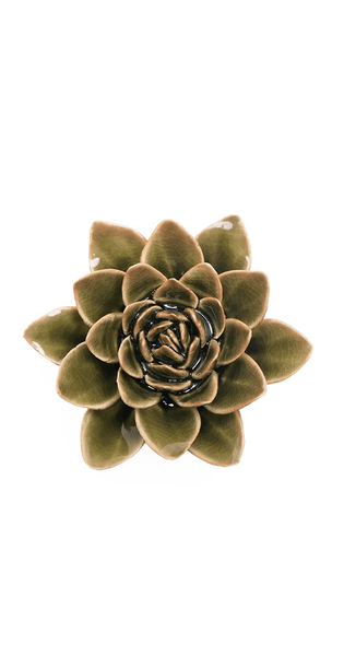 Olive Green Echeveria Ceramic Wall Flower | Chive Studio