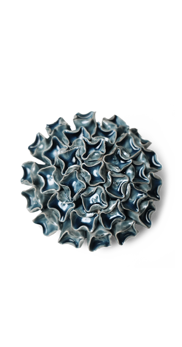 Teal - Flower Medium - handmade by Chive Studio Toronto