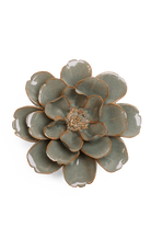Moss Grey Oxeye Daisy ceramic wall flower — Japan Collection — designed in Toronto by Chive Studio