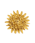 Canary Yellow Sarah Mum ceramic wall flower — English Garden Collection — Chive Ceramics Studio