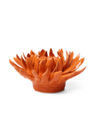 Orange Sarah Mum ceramic wall flower — English Garden Collection — handmade by Chive Studio Toronto