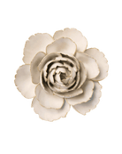 Ivory English Rose ceramic wall flower — English Garden Collection — Chive Ceramics Studio
