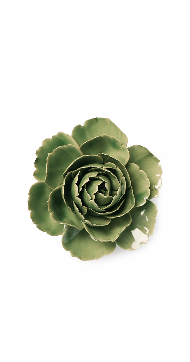 Jade Green - English Rose - handmade by Chive Studio Toronto