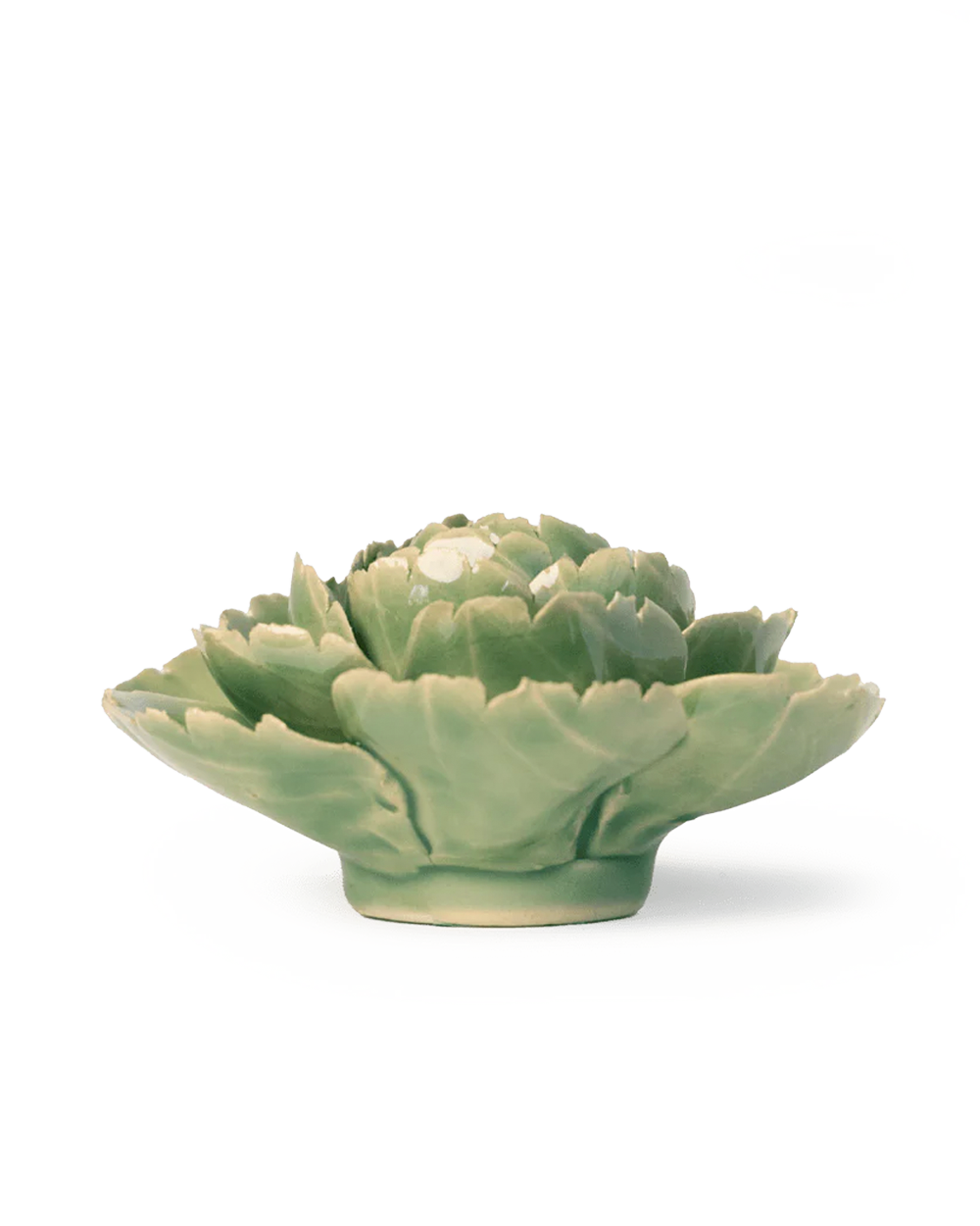 Jade Green English Rose ceramic wall flower detail view — Chive Ceramics Studio