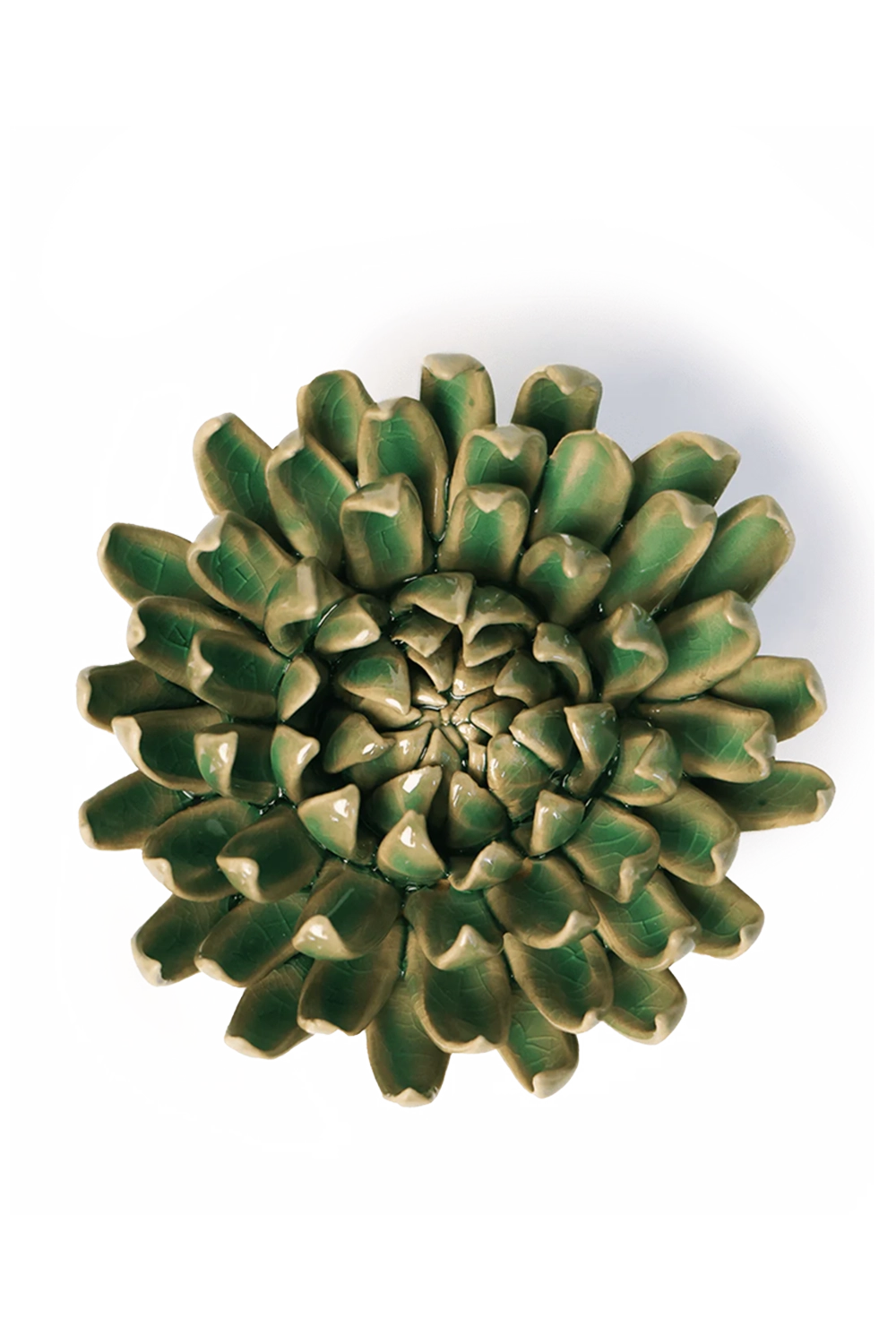 Jungle Green Pompom Mum - English Garden Collection - handmade by Chive Studio Toronto
