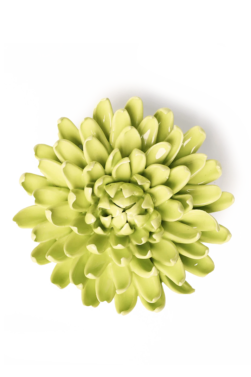 Yellow Green Pompom Mum - English Garden Collection - handmade by Chive Studio Toronto