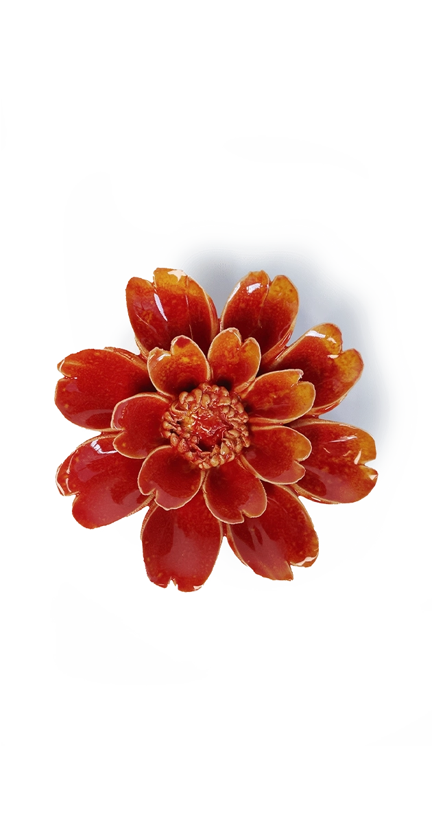 Orange Yellow - Paris Daisy - handmade by Chive Studio Toronto