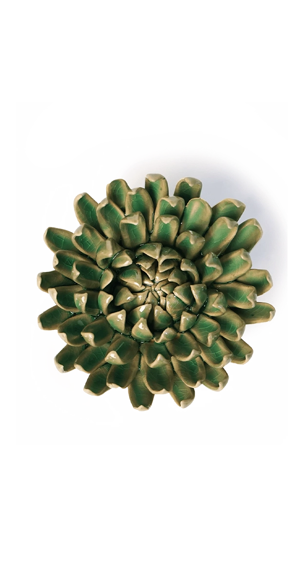 Jungle Green - Pompom Mum - handmade by Chive Studio Toronto