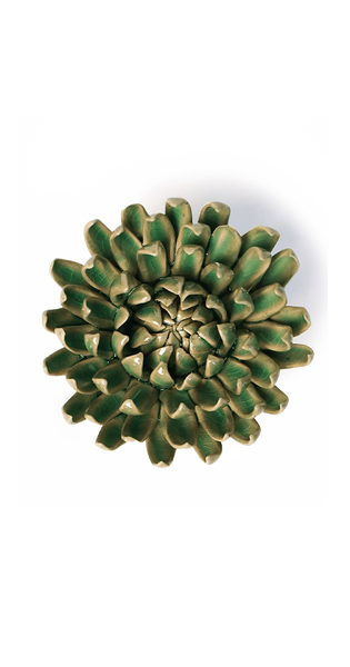 dining room decor │ Jungle Green Pompom Mum │ Chive