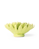 yellow green pompom mum ceramic wall flower — English Garden Collection — handmade by Chive Studio Toronto