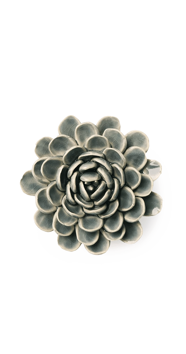 Pewter Blue - Zinderella Zinnia - handmade by Chive Studio Toronto