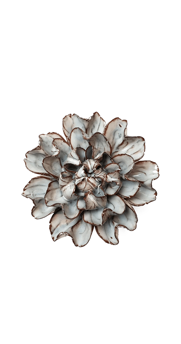 Chocolate Mint Lisianthus Ceramic Wall Flower | Chive