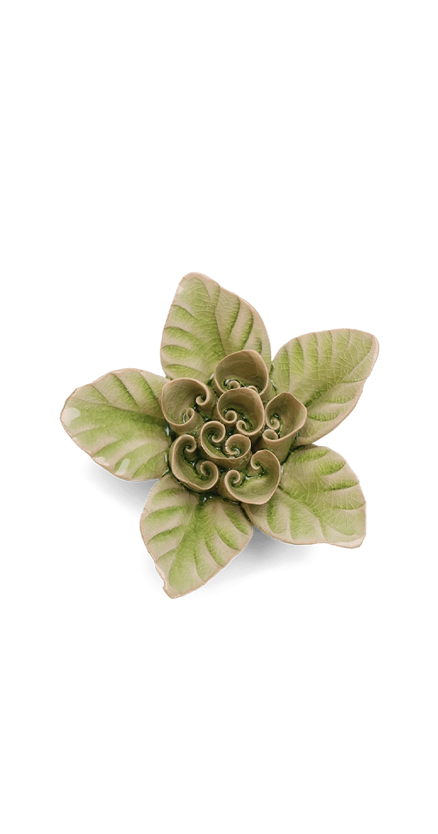 Peridot Green - Maiden Lotus - handmade by Chive Studio Toronto