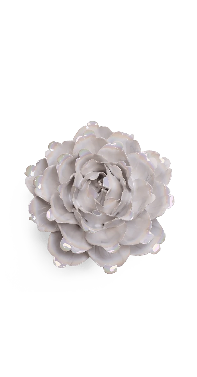 Pearlescent White - Zinnia - handmade by Chive Studio Toronto