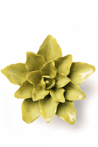 chartreuse tiger lily ceramic wall flower — English Garden Collection — handmade by Chive Studio Toronto