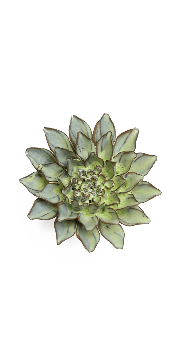 Pear Green - Calico Aster - handmade by Chive Studio Toronto