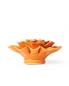 Orange Fiesta Marigold ceramic wall flower — English Garden Collection — handmade by Chive Studio Toronto