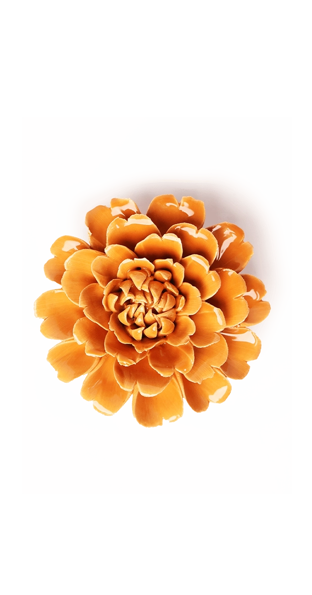 Orange - Fiesta Marigold - handmade by Chive Studio Toronto