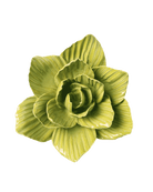 Chartreuse Gladiolus ceramic wall flower — English Garden Collection — Chive Ceramics Studio