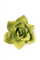 Chartreuse Gladiolus ceramic wall flower — English Garden Collection — handmade by Chive Studio Toronto