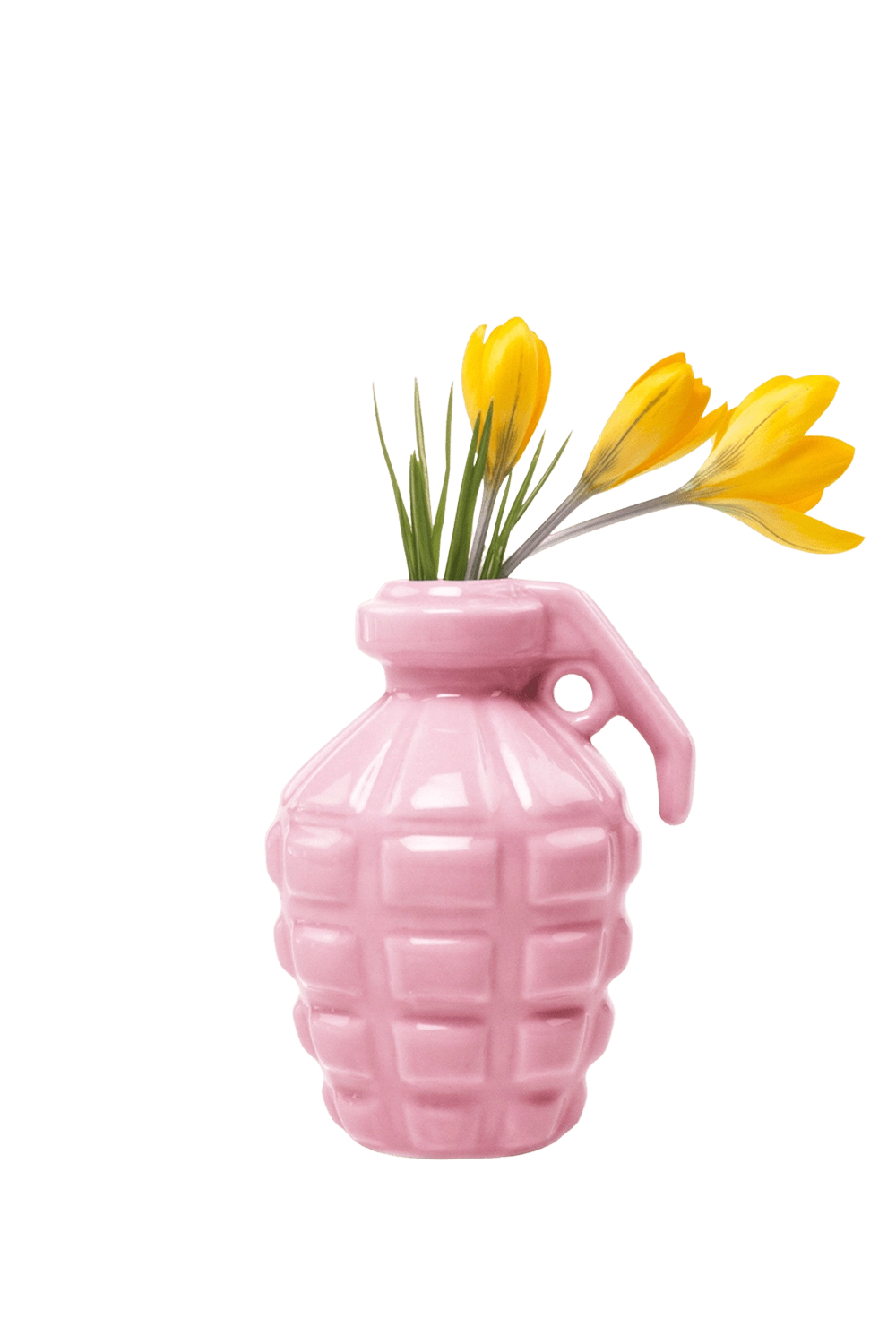 Crystal Rose Ceramic Grenade Flower Vase Unique - Kapow - handmade by Chive Studio Toronto