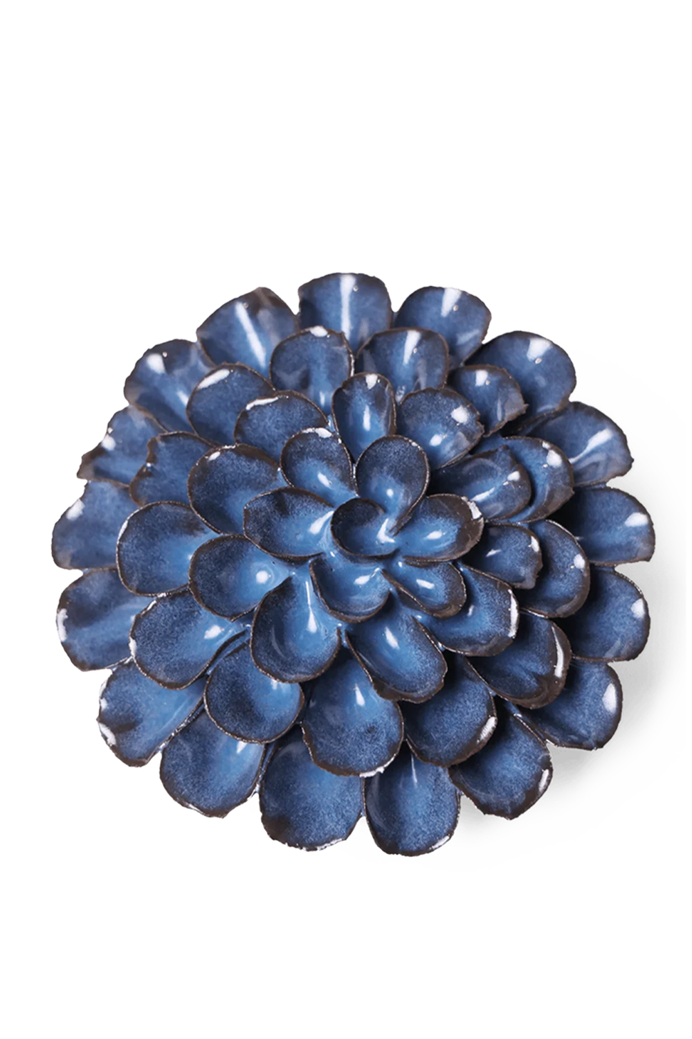 Blue Noir Pompon Dahlia - Japan Collection - handmade by Chive Studio Toronto
