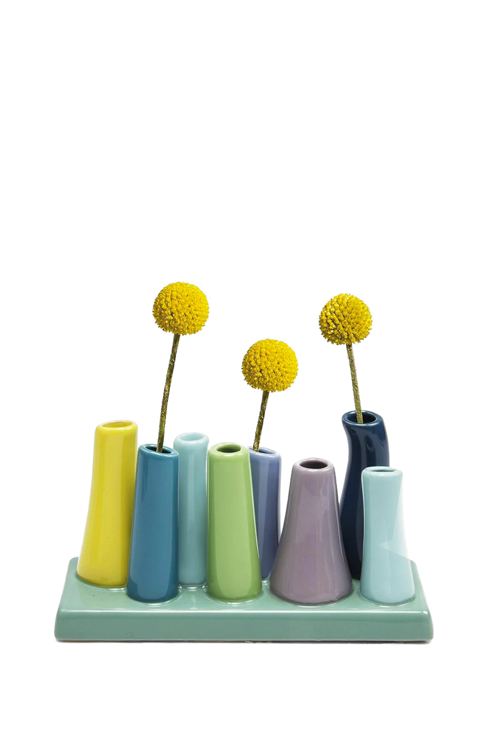 Chartreuse Modern Bud Vase for Flowers - Pooley - handmade by Chive Studio Toronto