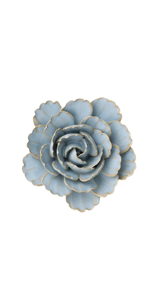 Robin's Egg Blue - Keiko Peony - handmade by Chive Studio Toronto