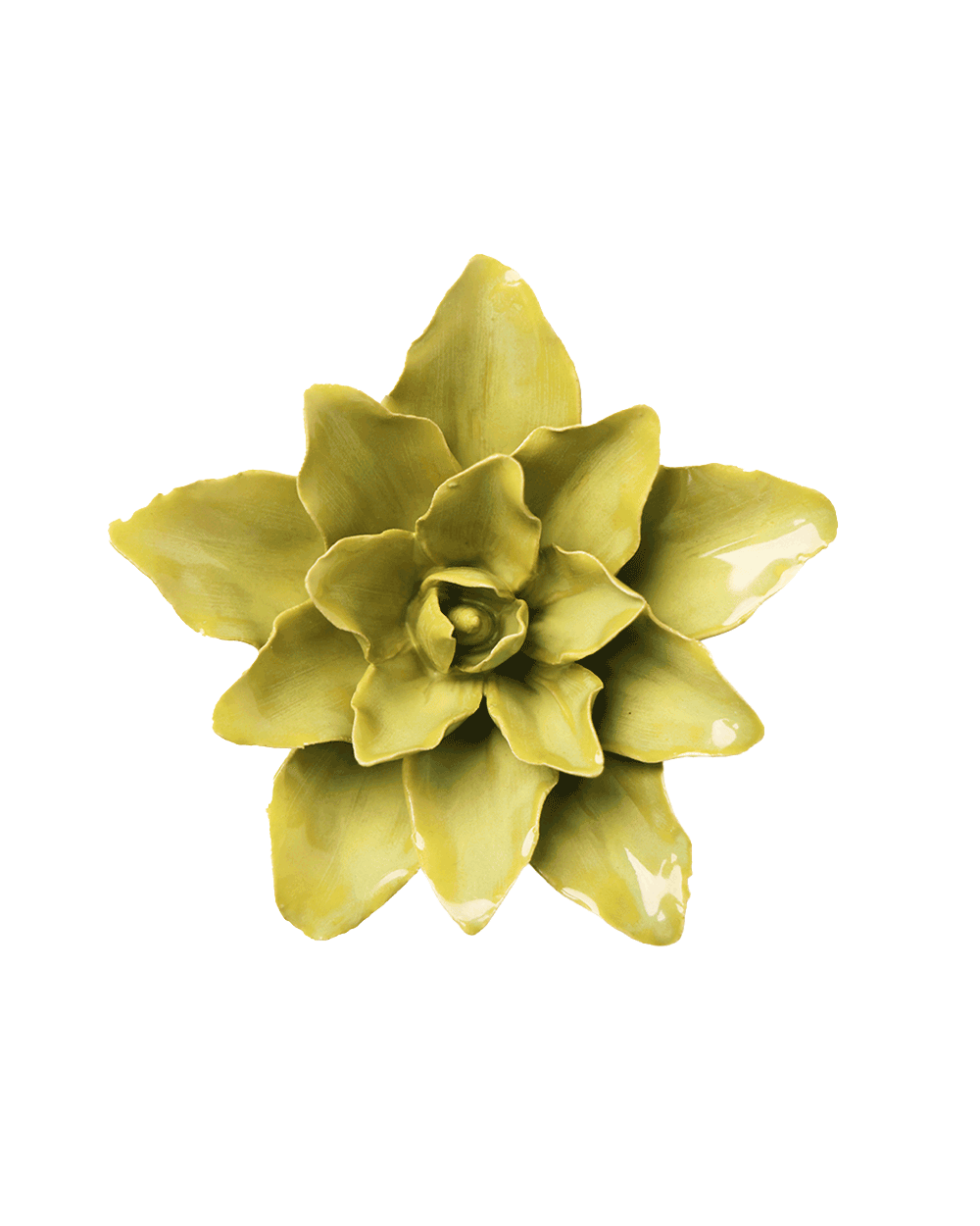 Chartreuse Tiger Lily ceramic wall flower — English Garden Collection — Chive Ceramics Studio