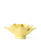 Lime Yellow Tiger Lily ceramic wall flower detail view — Chive Ceramics Studio