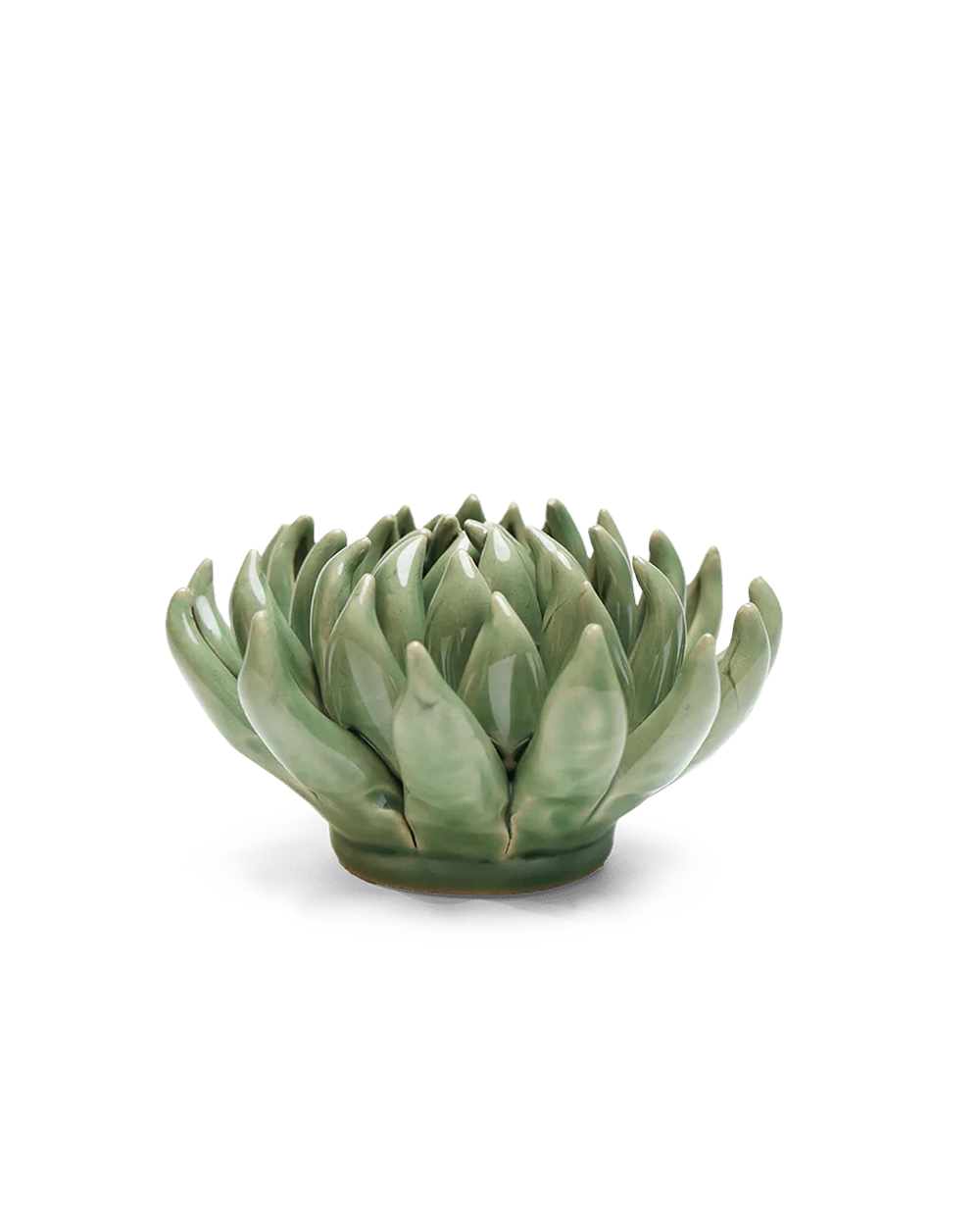 Jade Green Succulent ceramic wall flower detail view — Chive Ceramics Studio