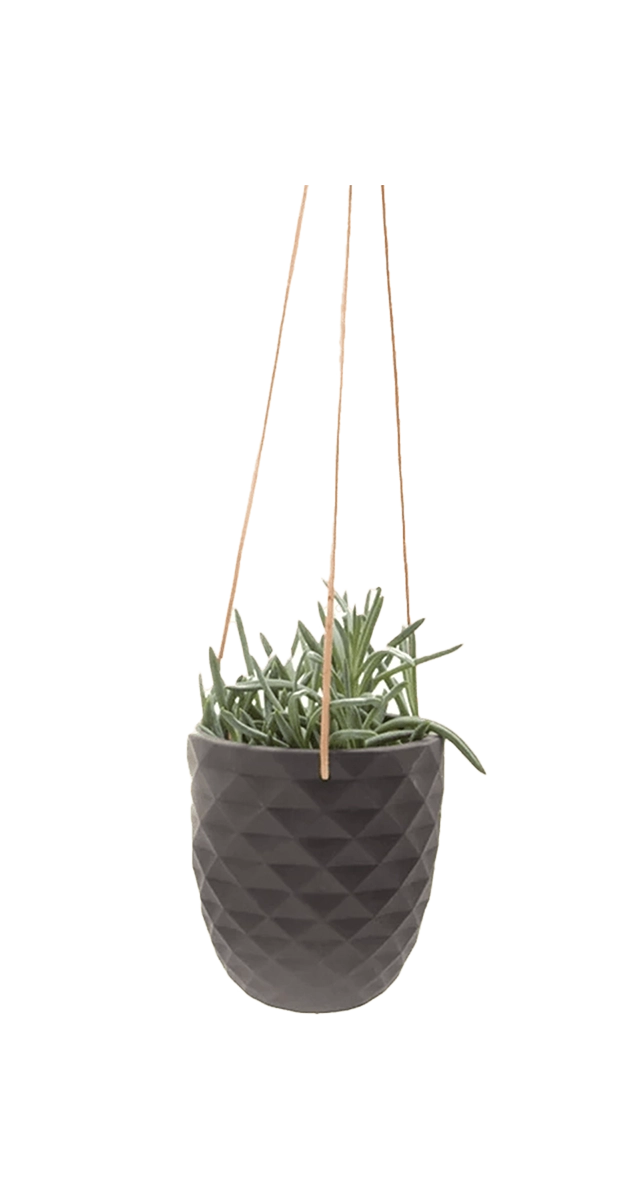 Porcelain Modern Hanging Planter - Thimble - handmade by Chive Studio Toronto