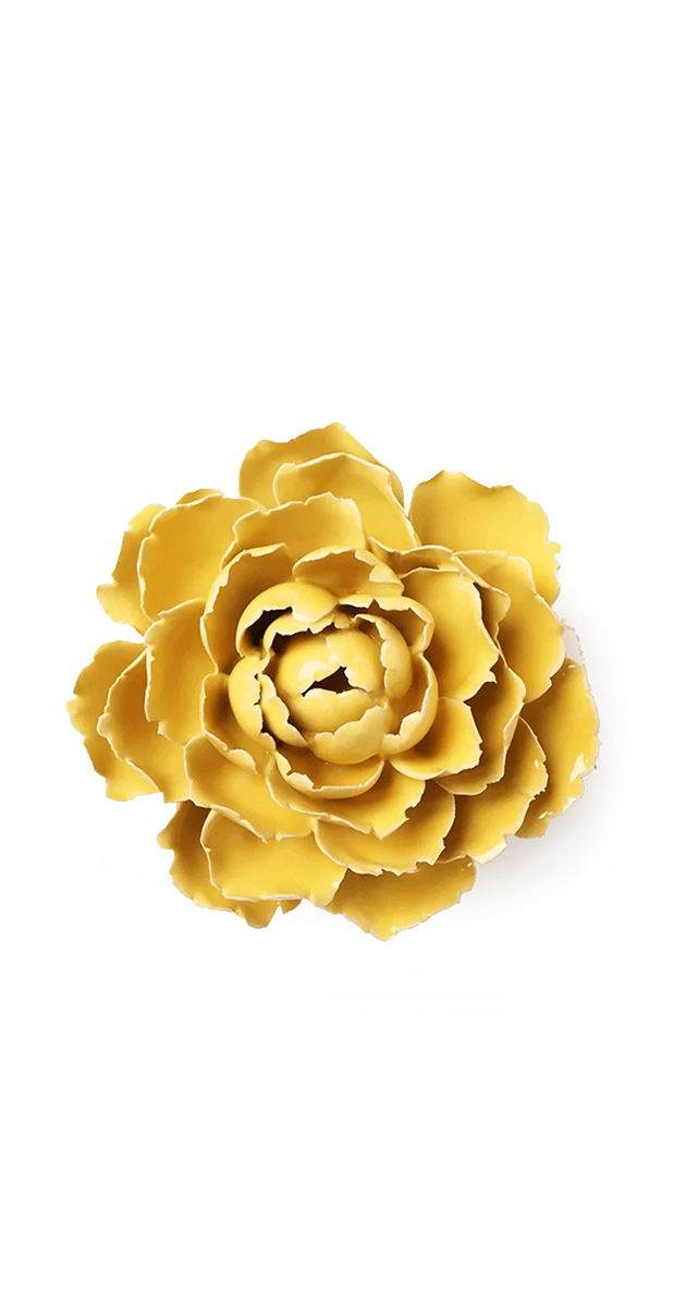 Buttercup Yellow - Gay Paree Peony - handmade by Chive Studio Toronto