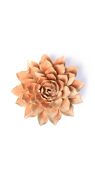 Peach Pink Madonna Azalea ceramic wall flower — France Collection — Chive Ceramics Studio