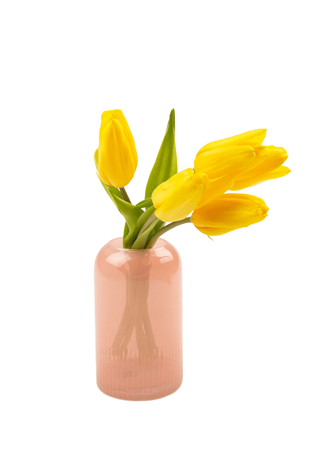 Glass Modern Flower Vase - Bubblegum - handmade by Chive Studio Toronto