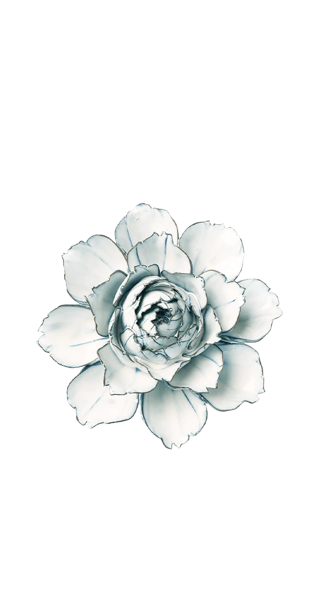 Blue White - Camellia - handmade by Chive Studio Toronto