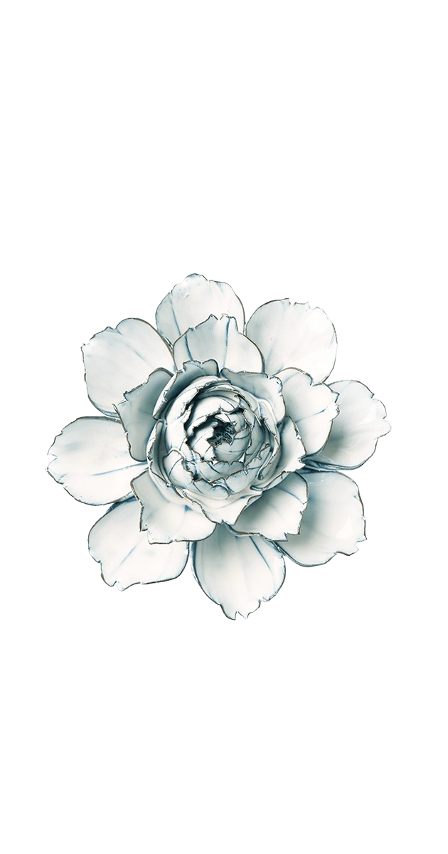 Blue White - Camellia - handmade by Chive Studio Toronto
