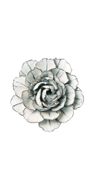 Blue White - Keiko Peony - handmade by Chive Studio Toronto