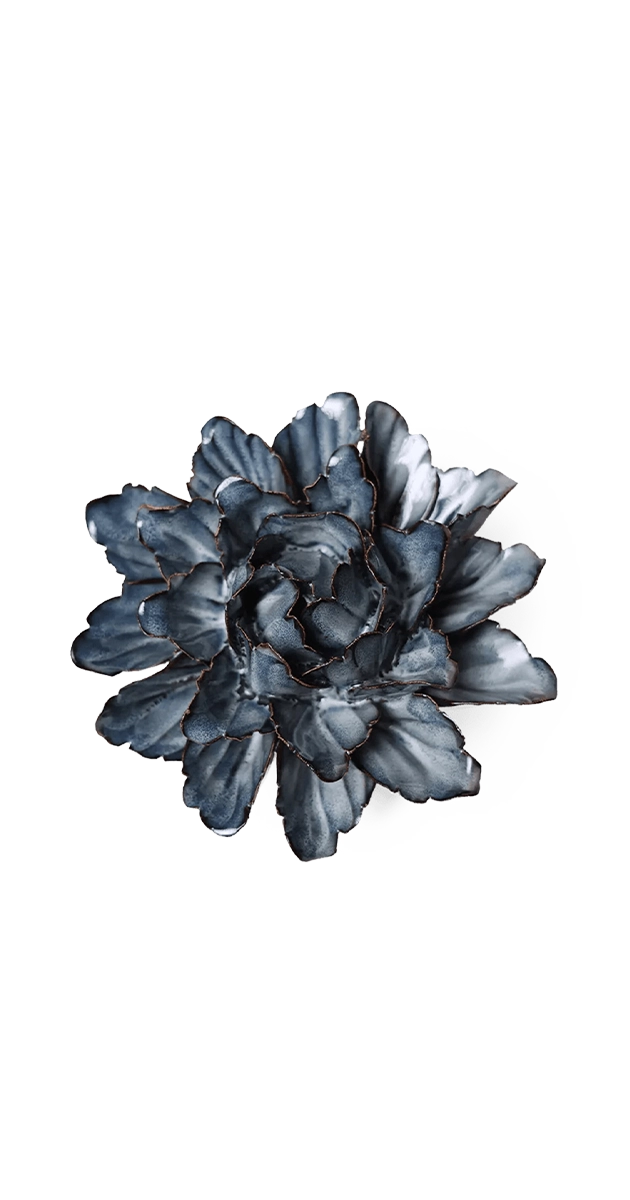 Navy Sorbet - Peony - handmade by Chive Studio Toronto