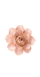 Rose Pink Camellia ceramic wall flower — France Collection — Chive Ceramics Studio