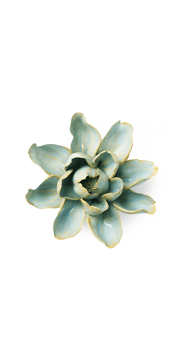 Robin's Egg Blue  Aurora Water Lily - handmade by Chive Studio Toronto