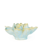 Robin's egg blue Aurora Water Lily ceramic wall flower — English Garden Collection — handmade by Chive Studio Toronto