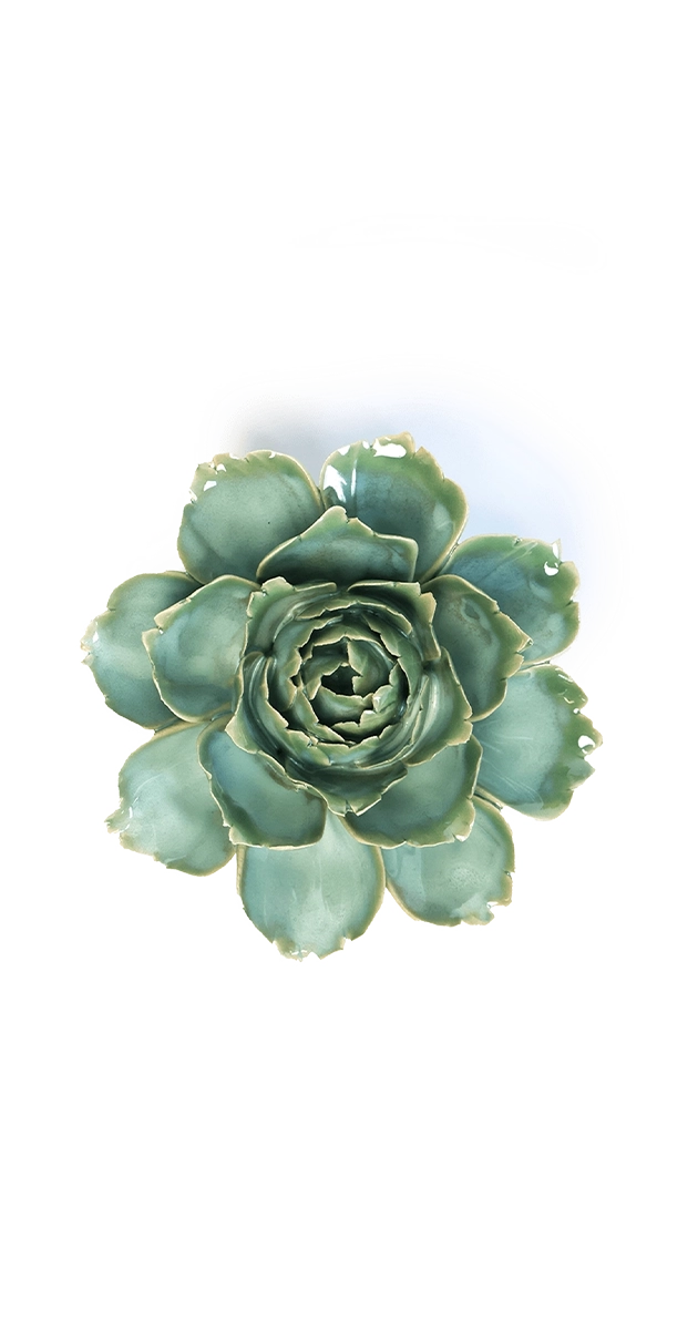 Milk Teal - Camellia - handmade by Chive Studio Toronto