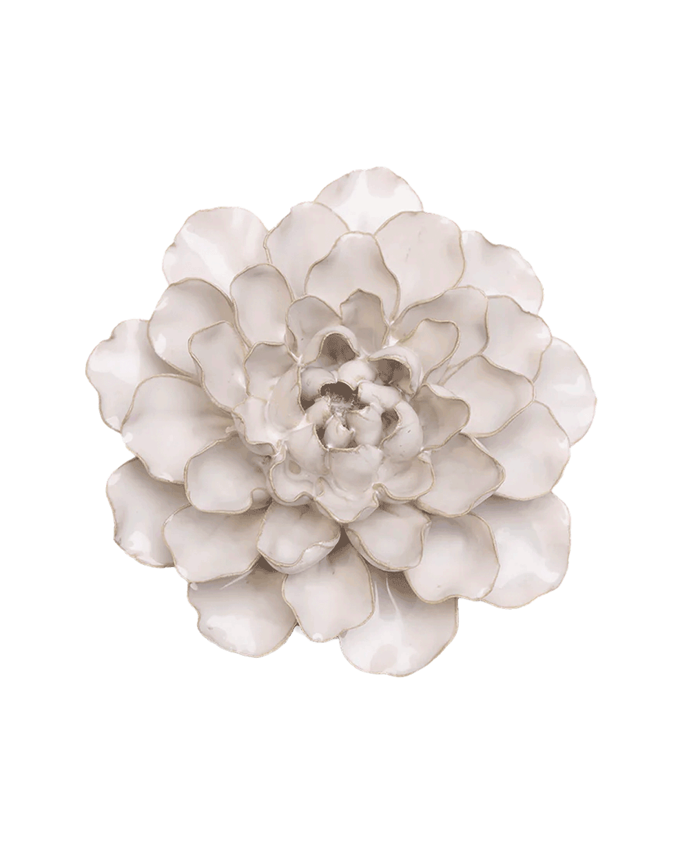 Ivory European Water Lily ceramic wall flower — English Garden Collection — Chive Ceramics Studio