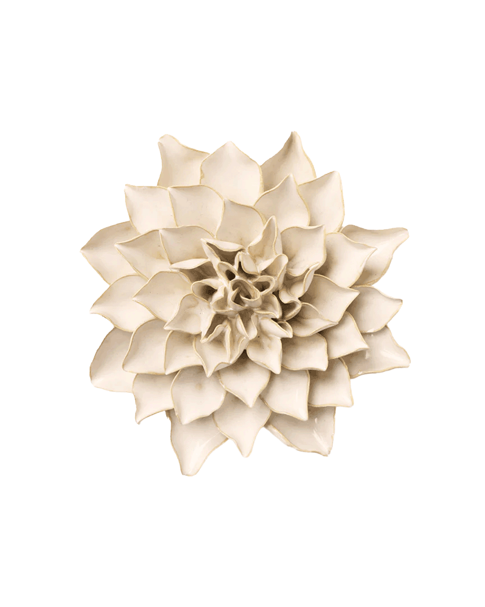 Ivory Autumn Azalea ceramic wall flower — English Garden Collection — Chive Ceramics Studio