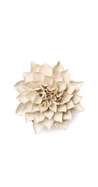 Ivory Autumn Azalea ceramic wall flower — English Garden Collection — Chive Ceramics Studio