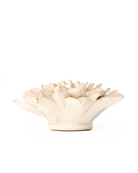 Ivory Autumn Azalea ceramic wall flower detail view — Chive Ceramics Studio