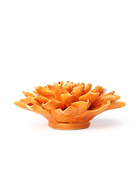 orange autumn azalea ceramic wall flower — English Garden Collection — handmade by Chive Studio Toronto
